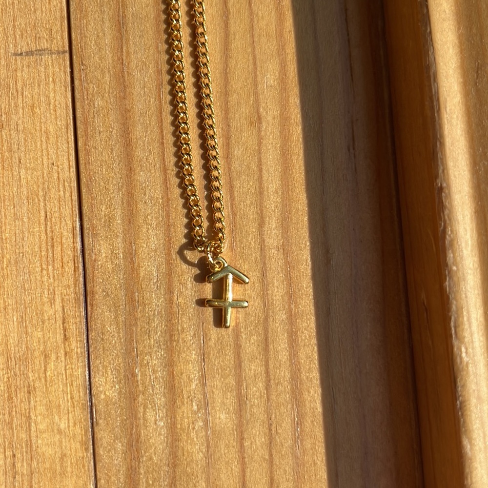 Gold Dainty Dear Ava Sagittarius Arrow Necklace